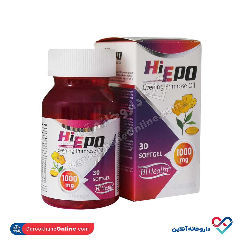 hi-health-hi-epo-evening-primrose-oil-30-caps.jpg سافت ژل روغن گل مغربی Hi EPO های هلث 30 عددی - Image 1